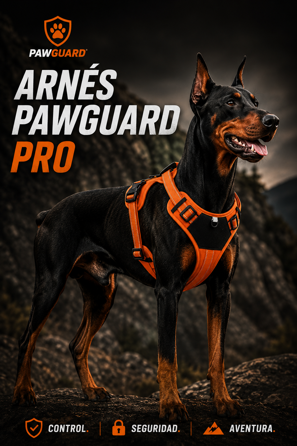 Arnés PawGuard Pro+ Correa Reflectante