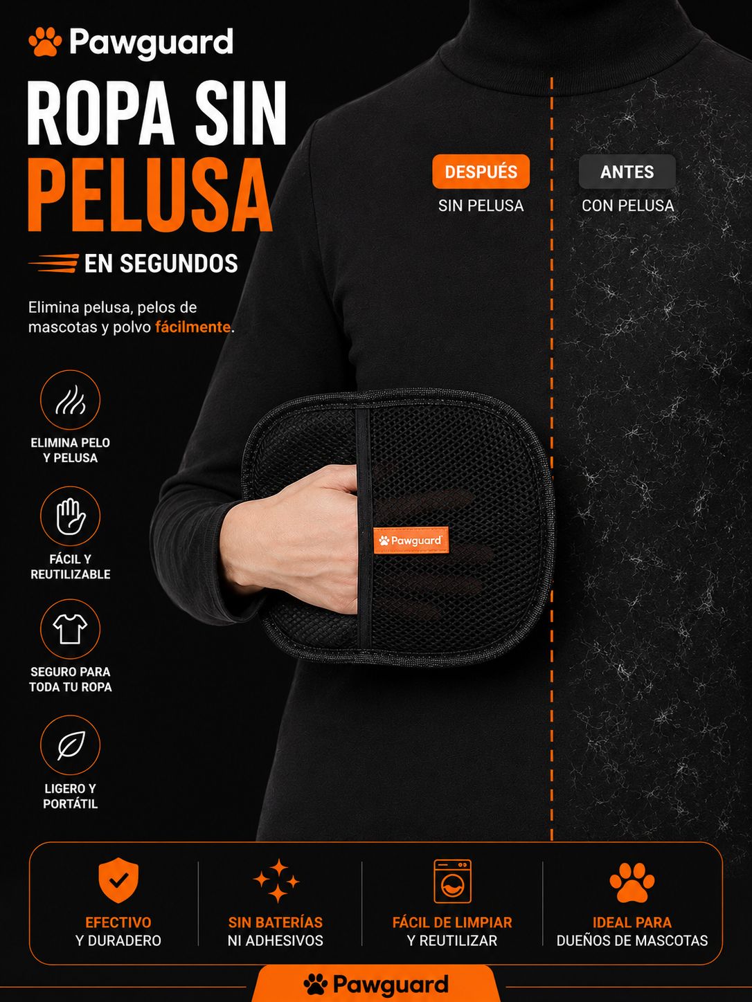Guante Deslanador PawGuard