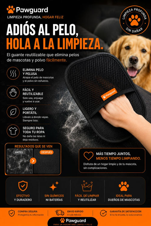 Guante Deslanador PawGuard