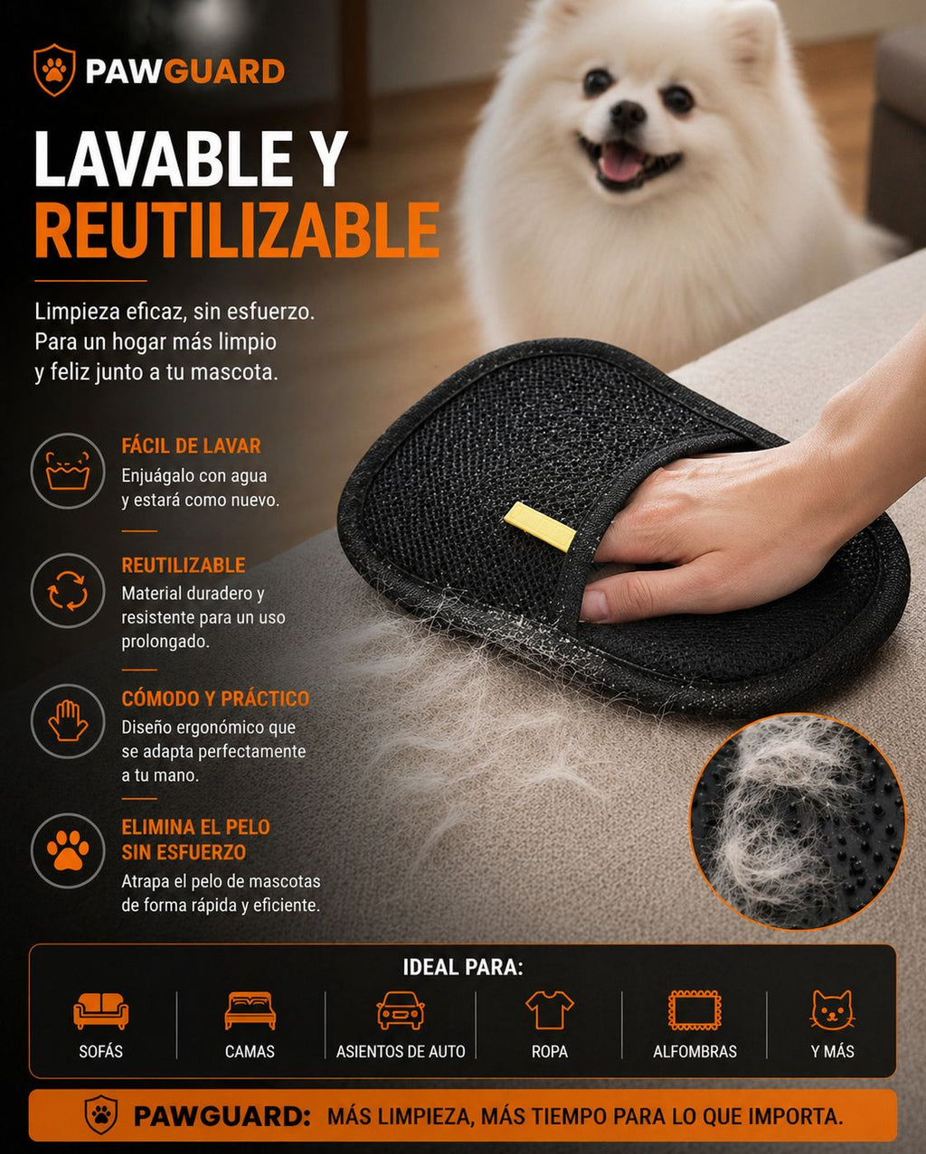 Guante Deslanador PawGuard